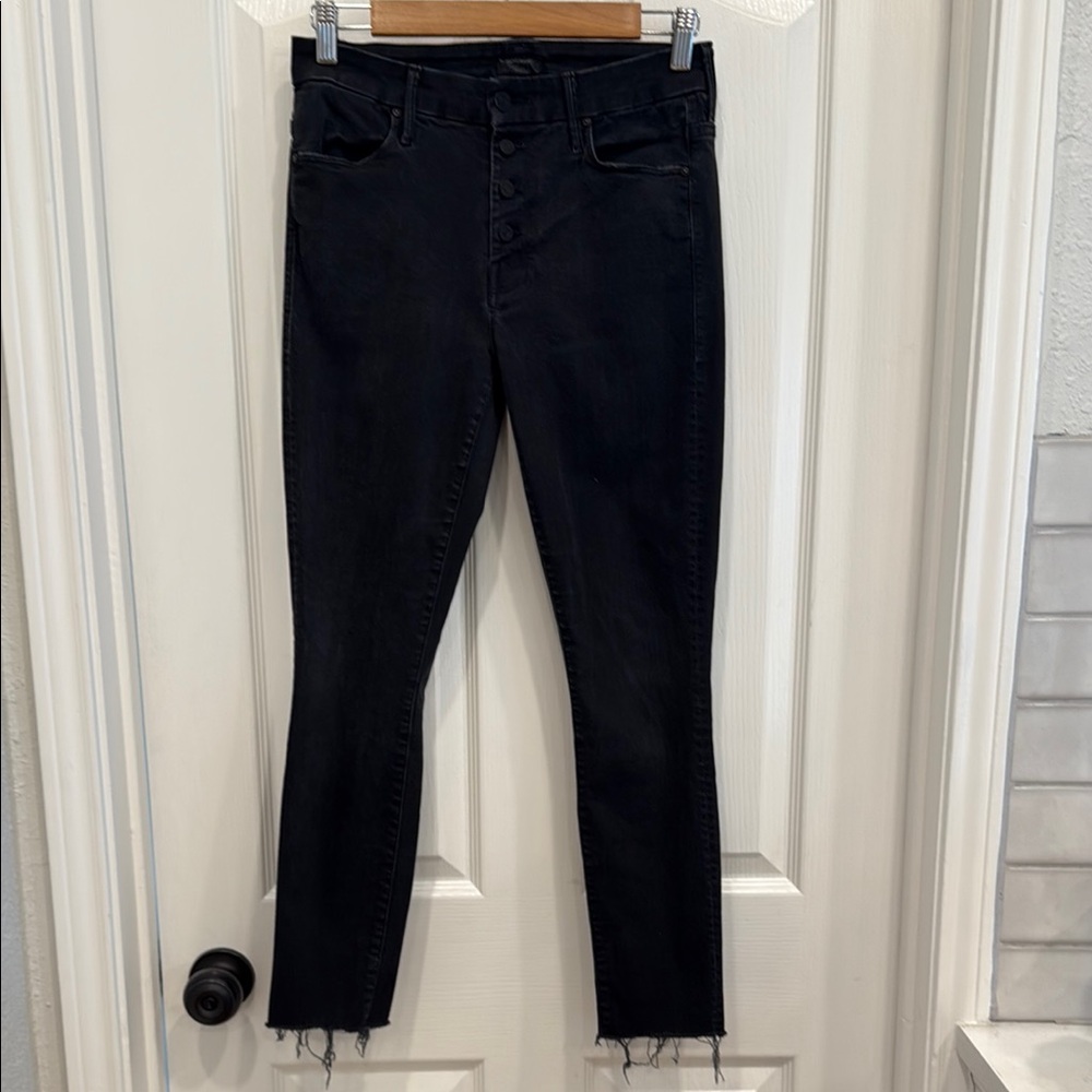 Mother The Pixie Not Guilty Dark Gray Skinny Jeans - image 1